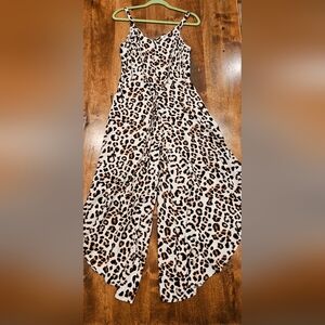 MSK Leopard Print Jumpsuit